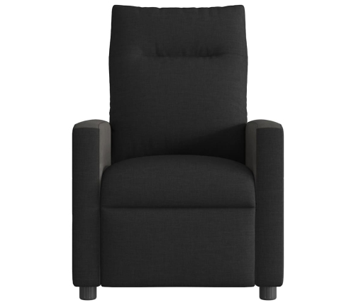 Sillón reclinable eléctrico de tela negro