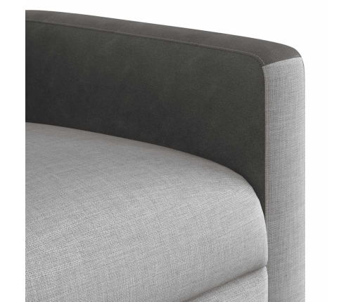 Sillón reclinable de masaje eléctrico tela gris nube