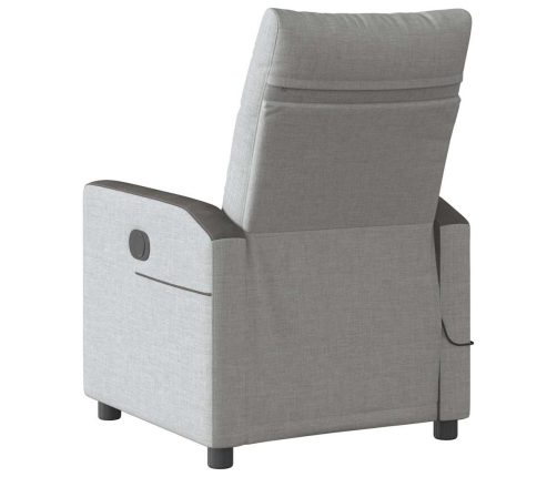 Sillón reclinable de masaje eléctrico tela gris nube