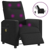 Sillón reclinable de masaje eléctrico tela negro