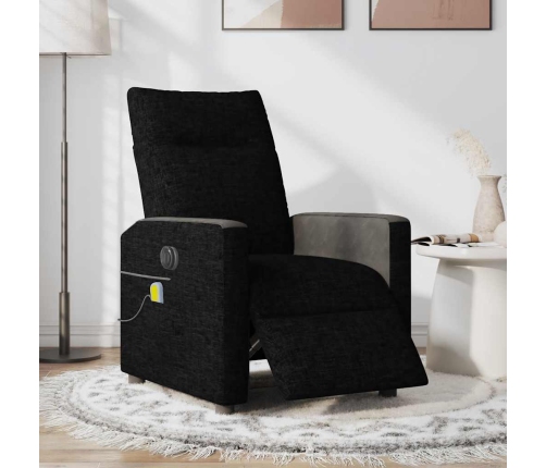 Sillón reclinable de masaje eléctrico tela negro