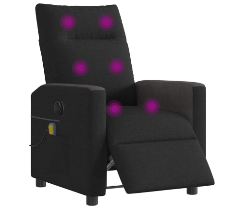 Sillón reclinable de masaje eléctrico tela negro