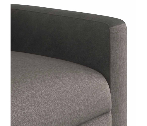 Sillón reclinable de masaje eléctrico tela gris taupe