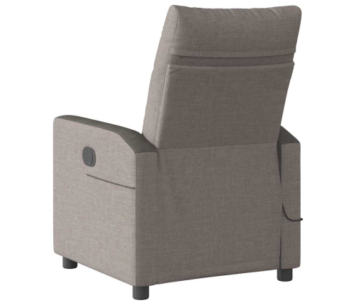 Sillón reclinable de masaje eléctrico tela gris taupe