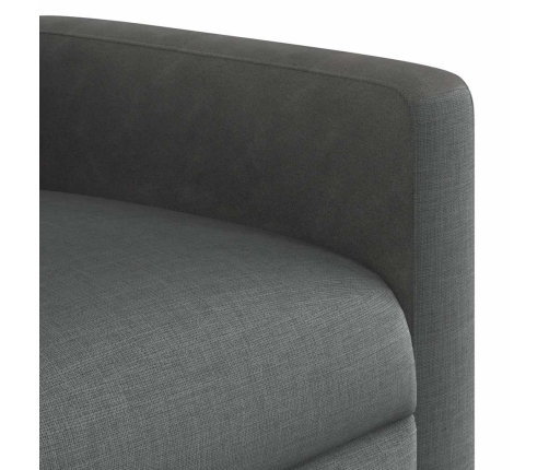 Sillón reclinable elevable de tela gris oscuro