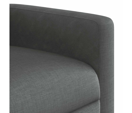 Silla de masaje reclinable de pie de tela gris oscuro