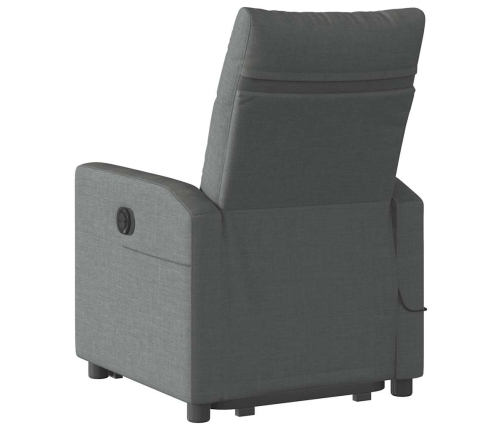 Silla de masaje reclinable de pie de tela gris oscuro