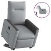 Sillón eléctrico reclinable elevable de tela gris claro