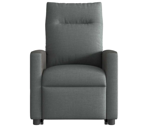 Sillón eléctrico reclinable elevable de tela gris oscuro