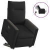 Sillón eléctrico reclinable elevable de tela negro