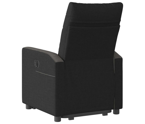 Sillón eléctrico reclinable elevable de tela negro