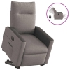 Sillón eléctrico reclinable elevable de tela gris taupe