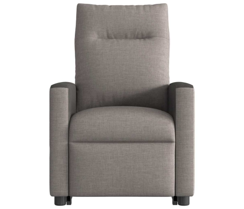 Sillón eléctrico reclinable elevable de tela gris taupe