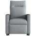 Sillón de masaje eléctrico reclinable elevable tela gris claro