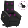 Sillón de masaje eléctrico reclinable elevable tela negro