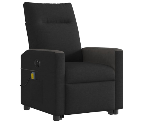 Sillón de masaje eléctrico reclinable elevable tela negro