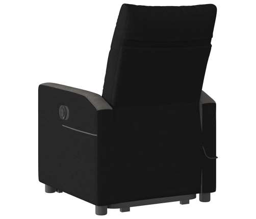 Sillón de masaje eléctrico reclinable elevable tela negro