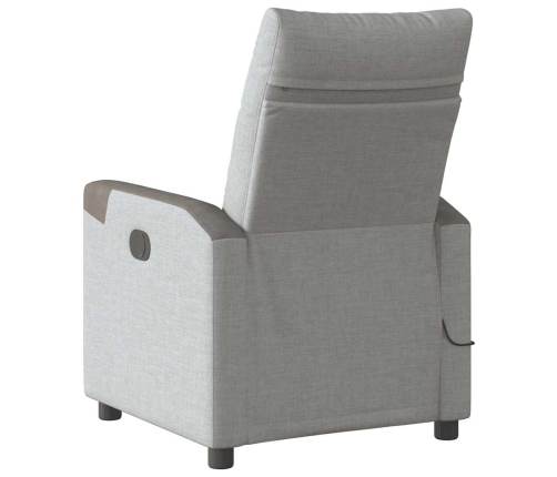 Sillón reclinable de masaje eléctrico tela gris nube