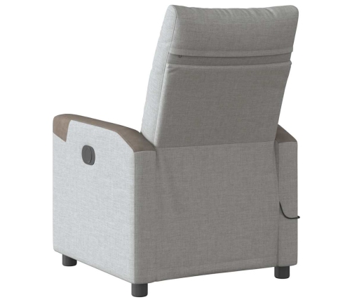 Sillón reclinable de masaje eléctrico tela gris oscuro