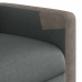 Sillón reclinable elevable de tela gris oscuro