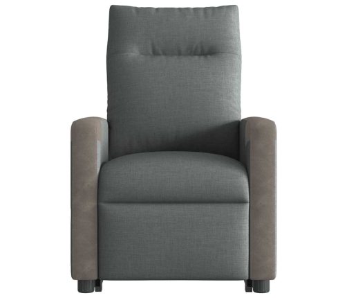 Sillón eléctrico reclinable elevable de tela gris oscuro