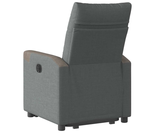 Sillón eléctrico reclinable elevable de tela gris oscuro