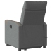 Sillón de masaje eléctrico reclinable elevable tela gris oscuro