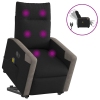 Sillón de masaje eléctrico reclinable elevable tela negro