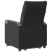 Sillón de masaje eléctrico reclinable elevable tela negro