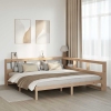 Cama con estantería sin colchón madera maciza de pino 200x200cm