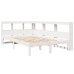 Cama con estantería sin colchón madera maciza blanca 120x190 cm