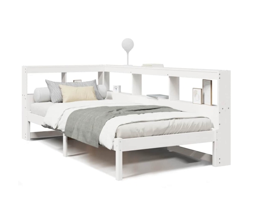 Cama con estantería sin colchón madera maciza de pino 90x190 cm