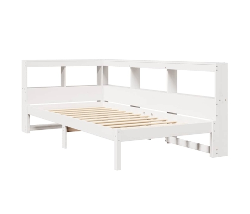 Cama con estantería sin colchón madera maciza de pino 90x190 cm