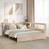 Cama con estantería sin colchón madera maciza de pino 140x190cm