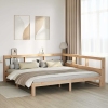 Cama con estantería sin colchón madera maciza de pino 180x200cm