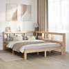 Cama con estantería sin colchón madera maciza de pino 150x200cm