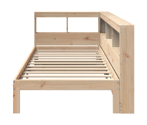 Cama con estantería sin colchón madera maciza de pino 90x200 cm