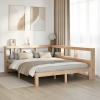 Cama con estantería sin colchón madera maciza de pino 140x190cm