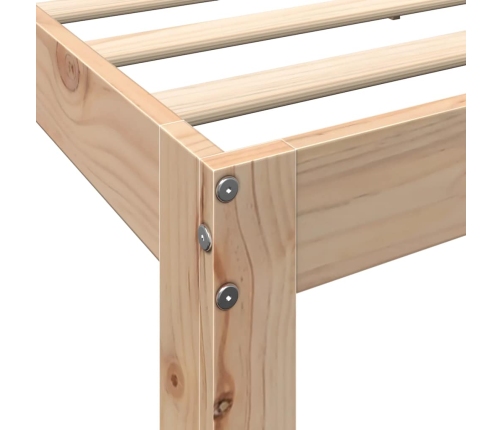 Cama con estantería sin colchón madera maciza de pino 135x190cm