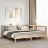 Cama con estantería sin colchón madera maciza de pino 200x200cm