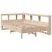 Cama con estantería sin colchón madera maciza de pino 140x190cm