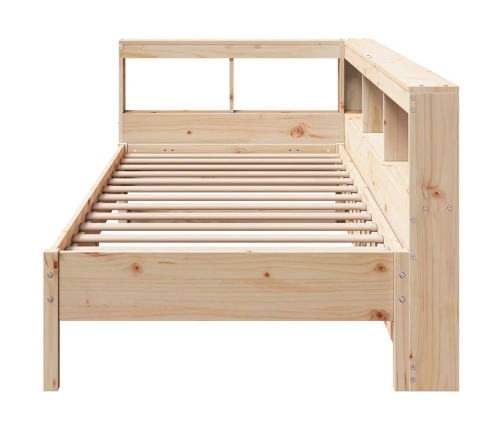 Cama con estantería sin colchón madera maciza de pino 90x190 cm