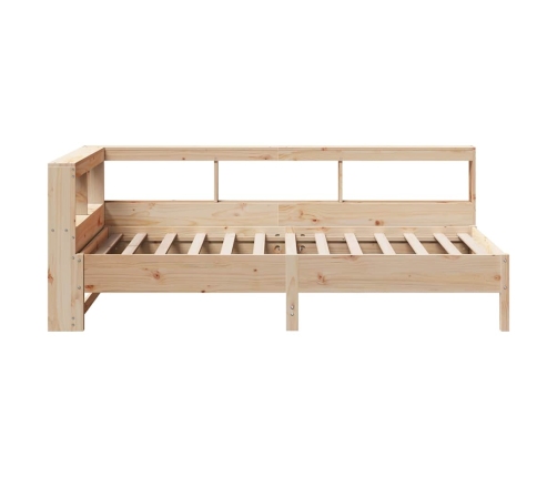 Cama con estantería sin colchón madera maciza de pino 90x190 cm