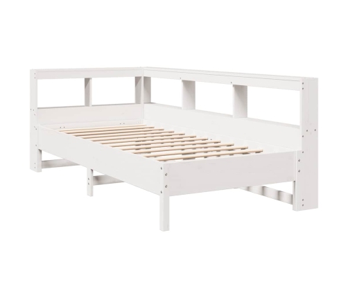 Cama con estantería sin colchón madera maciza de pino 90x190 cm