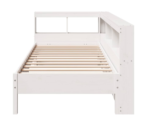 Cama con estantería sin colchón madera maciza de pino 90x190 cm