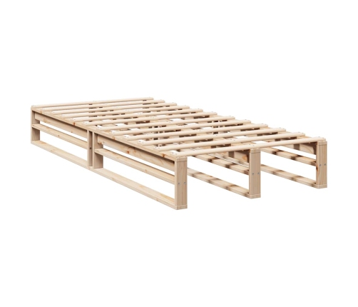 Cama con estantería sin colchón madera maciza de pino 90x200 cm