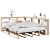 Cama con estantería sin colchón madera maciza de pino 135x190cm