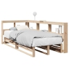 Cama con estantería sin colchón madera maciza de pino 75x190 cm