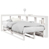 Cama con estantería sin colchón madera maciza blanca 75x190 cm