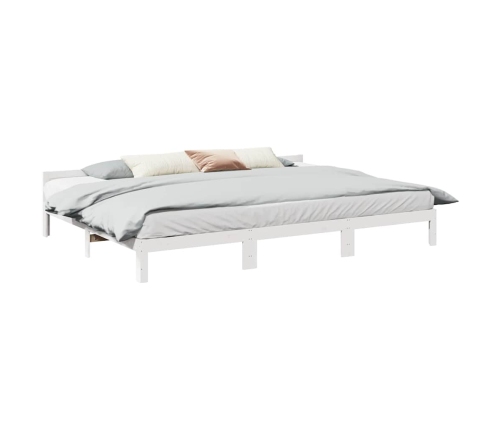 Estructura de cama familiar sin colchón blanco 270x200 cm